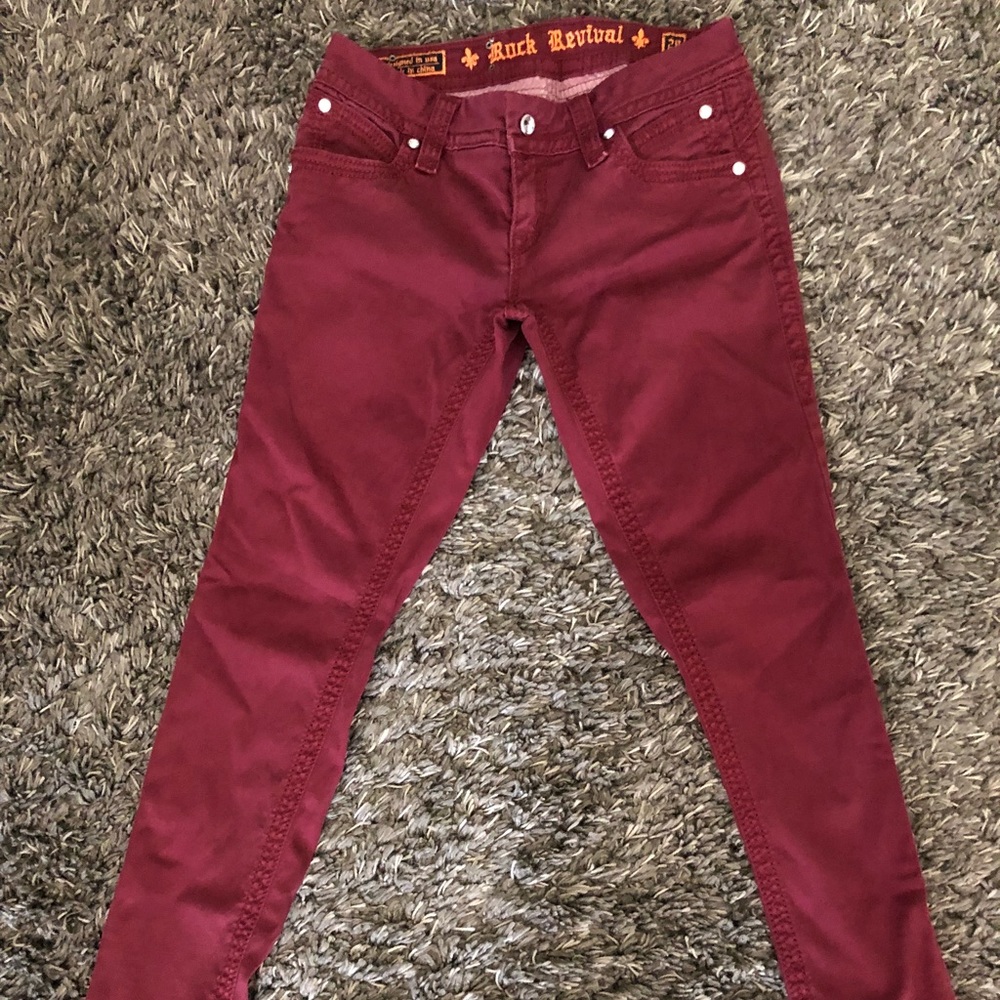 Rock Revival Liz Skinny maroon